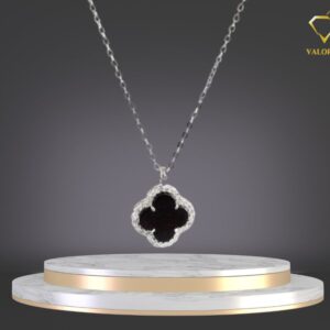 Dây Chuyền Hoa Nhung Đen