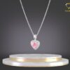 Dây Chuyền Trái Tim Pha Lê Hồng